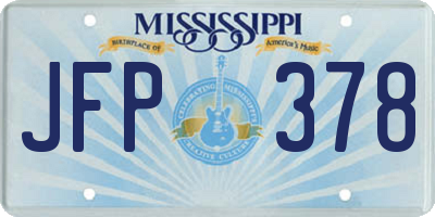 MS license plate JFP378