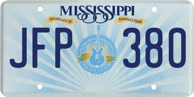 MS license plate JFP380
