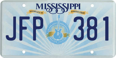 MS license plate JFP381