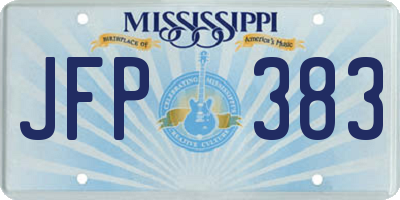 MS license plate JFP383