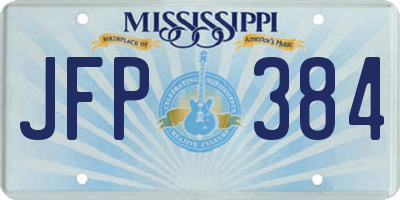 MS license plate JFP384
