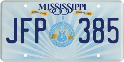 MS license plate JFP385