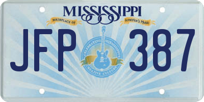 MS license plate JFP387