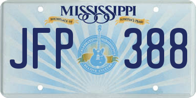 MS license plate JFP388
