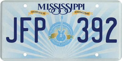MS license plate JFP392