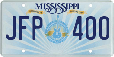 MS license plate JFP400