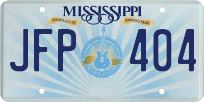 MS license plate JFP404