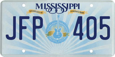 MS license plate JFP405