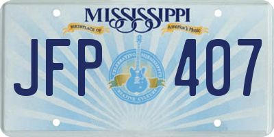 MS license plate JFP407