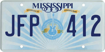 MS license plate JFP412