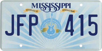 MS license plate JFP415