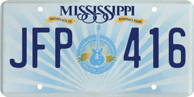 MS license plate JFP416