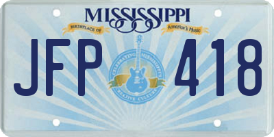 MS license plate JFP418