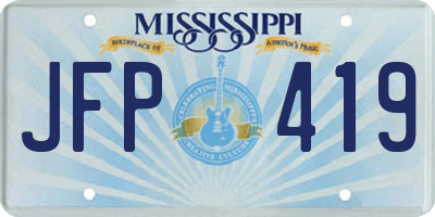 MS license plate JFP419