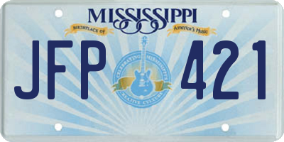 MS license plate JFP421