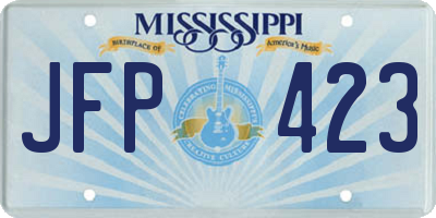 MS license plate JFP423