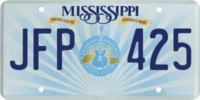 MS license plate JFP425