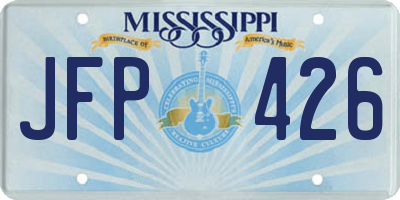 MS license plate JFP426