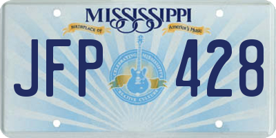 MS license plate JFP428