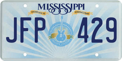 MS license plate JFP429