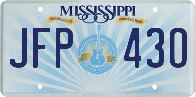 MS license plate JFP430
