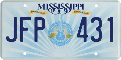 MS license plate JFP431