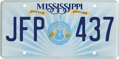 MS license plate JFP437