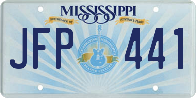 MS license plate JFP441