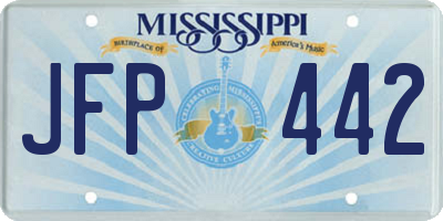 MS license plate JFP442