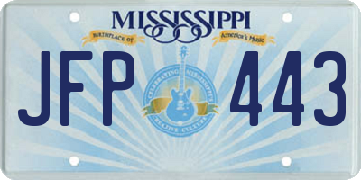 MS license plate JFP443