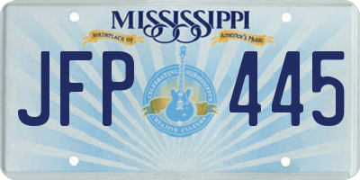 MS license plate JFP445