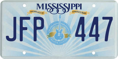 MS license plate JFP447