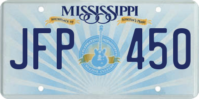 MS license plate JFP450