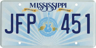 MS license plate JFP451
