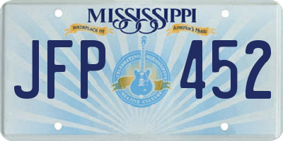 MS license plate JFP452