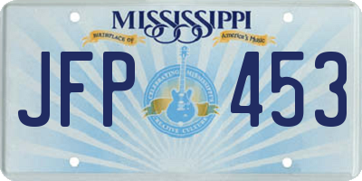 MS license plate JFP453