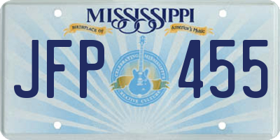 MS license plate JFP455