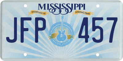 MS license plate JFP457