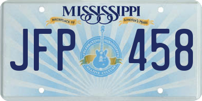 MS license plate JFP458
