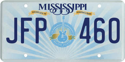 MS license plate JFP460