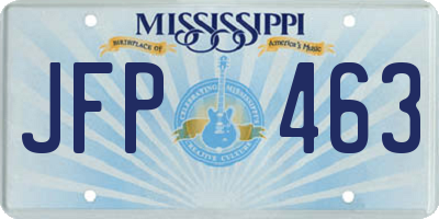 MS license plate JFP463