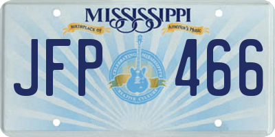 MS license plate JFP466