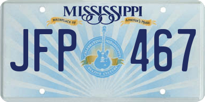 MS license plate JFP467