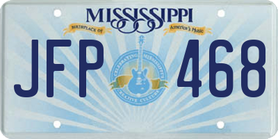 MS license plate JFP468