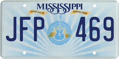 MS license plate JFP469