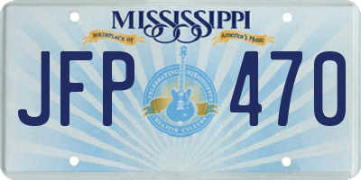 MS license plate JFP470