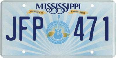 MS license plate JFP471
