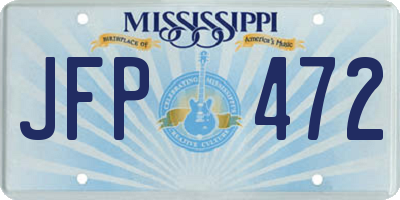 MS license plate JFP472