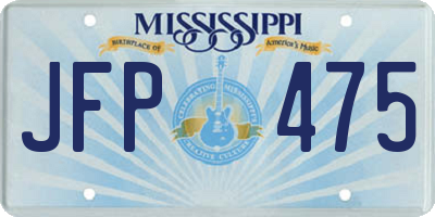 MS license plate JFP475