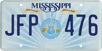 MS license plate JFP476
